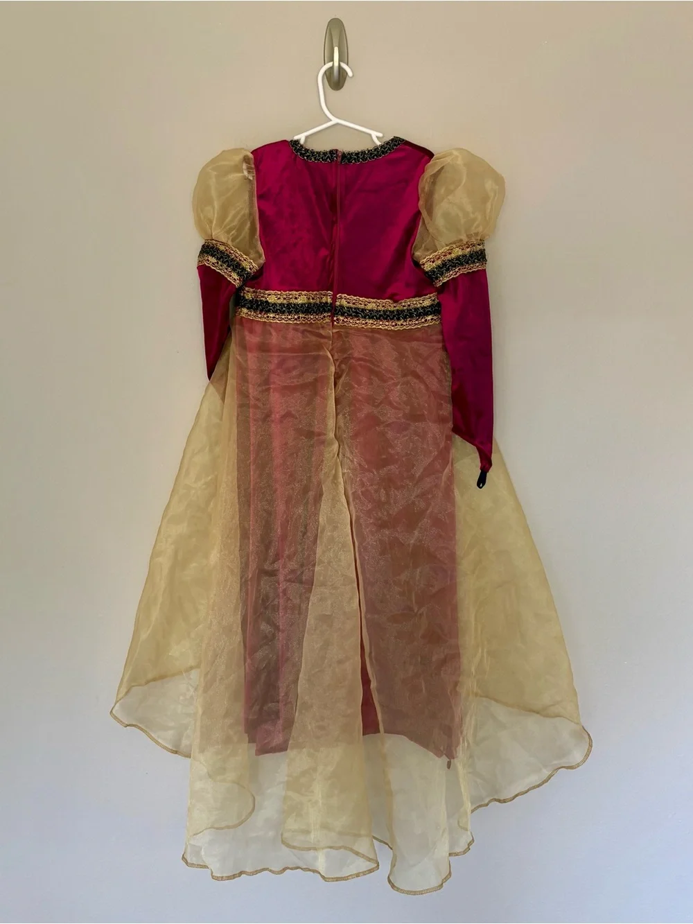 Charades Renaissance Girl Fair Maiden Costume Dress Headpiece Velvet Halloween M